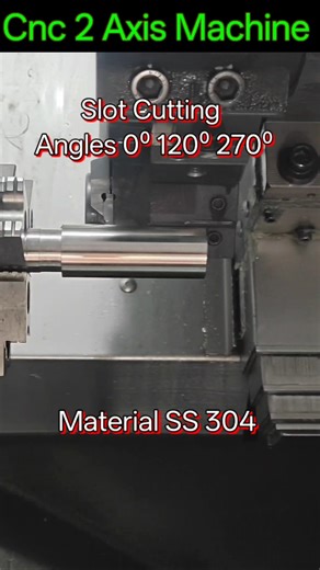 How To Cut #Slots At Different Angles Cnc 2Axis Machine || #Cnc_Turning_Machine || #Short_Video ||