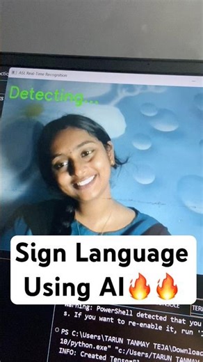 Sign Language Using AI #ai #aiproject #project #programming #coding #artificialintelligence #iot