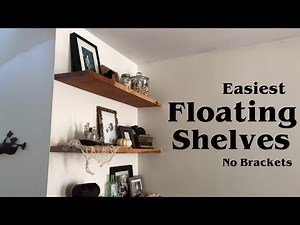 Easiest Floating Shelves with No Brackets // Woodworking Home Project DIY HowTo