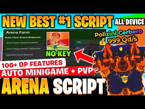 [🔥ARENA🏟️] Escape Tsunami For Brainrots Script *NO KEY* AUTO PVP, AUTO MINIGAME POPCORN, CANDY ESP