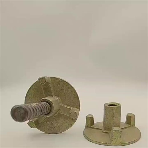 16mm Construction Scaffolding Formwork Steel Tie Rod Bar With Tie Rod Wing Nut