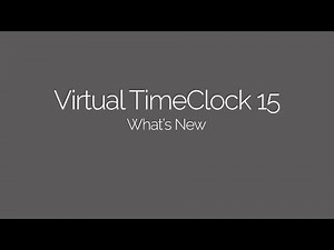 What's New in Virtual TimeClock 15