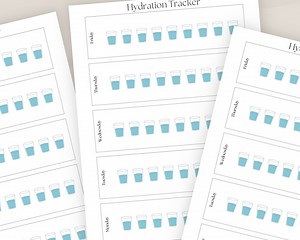 Daily Hydration Tracker Printable: Weekly Water Intake Log (digital Download) - Etsy
