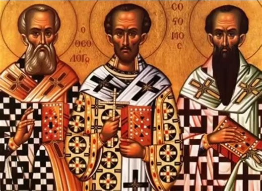 Στις 30 Ιανουαρίου, η Εκκλησία μας τιμά τους Τρεις Ιεράρχες: τον Μέγα Βασίλειο, τον Γρηγόριο τον Θεολόγο και τον Ιωάννη τον Χρυσόστομο. Οι Τρεις Ιεράρχες είναι μεγάλοι Πατέρες της Εκκλησίας μας και γιορτάζουν χωριστά μέσα στον Ιανουάριο, και στις 30 Ιανουαρίου και οι τρεις μαζί. Συνδύασαν τη Θεολογία και την εκκλησιαστική παιδεία με την κοσμική μόρφωση, καθώς ήταν όχι μόνο σπουδαίοι θεολόγοι, αλλά και πολύ μορφωμένοι και επιστήμονες. Γι’ αυτό και η Εκκλησία μας τους έχει ορίσει προστάτες της Παι