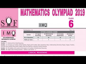 CLASS-6 MATHS OLYMPIAD Question Paper explained by Kendriya vidyalaya Teacher / For school students