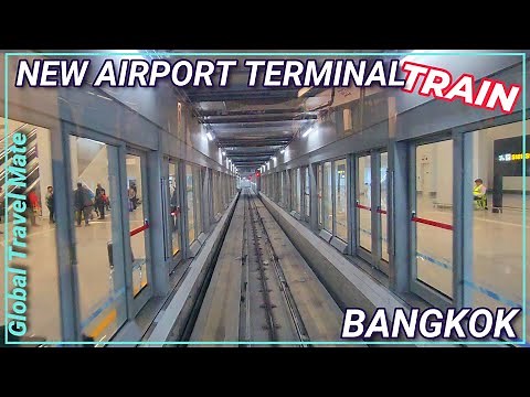 Inside NEW Terminal Airport Train Bangkok Suvarnabhumi SAT-1 🇹🇭 Thailand
