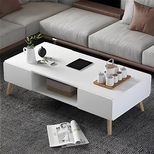 [Hot Item] Premium Rustic Solid Wooden Coffee Table with Spacious Hidden Storage - Ideal for Living Room & Apartment
