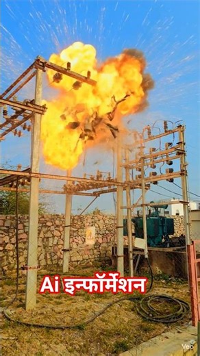 Ai हाई टेंशन लाइन ब्लास्ट का खौफनाक सीन | Electrical Fault | Power Line Explosion #Ai_seens