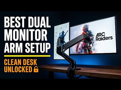 The Best Dual Monitor Arm Setup I've Ever Built - Suptek Monitor Mount Review!