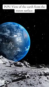 POV: VIEW OF THE EARTH FROM THE MOON SURFACE #nasa #moon #astrology #artemissII