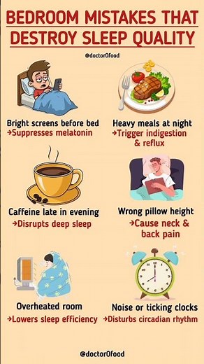 Bedroom Mistakes That Destroy Sleep Quality | 7 Common Habits Ruining Your Sleep #healthylifestyle