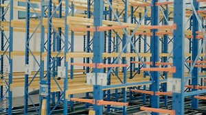 Layout of mobile storage racks with an electric drive to increase the capacity of the warehouse and ease access to necessary goods
