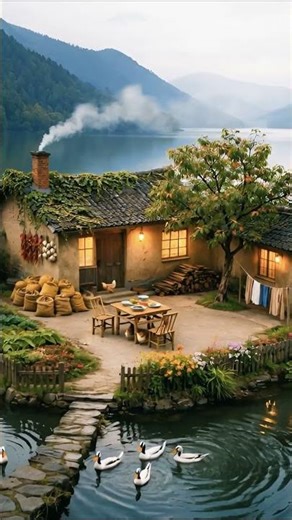 Finding Peace in Simplicity A Dreamy Lakeside Cottage Life! ✨🌊