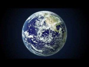 地球回転イメージCG　雲有り