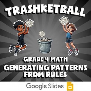 Generating Patterns from Rules TRASHKETBALL Math Game | No Prep Grade 4 Review