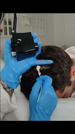 Scalp examination for sensitive skin areas