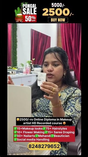 🥳2500/-rs Online Diploma in Makeup artist HD Recorded Course😍Whatsapp-8248279652