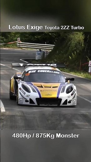 480Hp Toyota 2ZZ Turbo in 875Kg Lotus Exige Monster 🔥