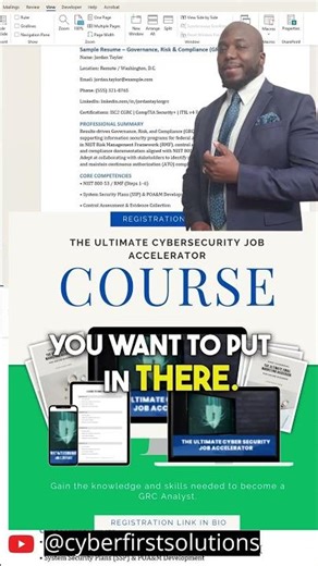 Using AI to Create Your Cyber Resume #grc #cybersecuritycourses #cybersecurityjobs