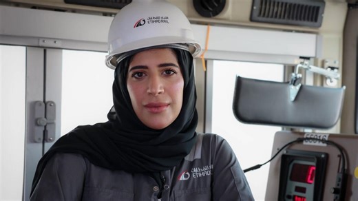 Watch: UAE's first female train captain drives the Etihad Rail