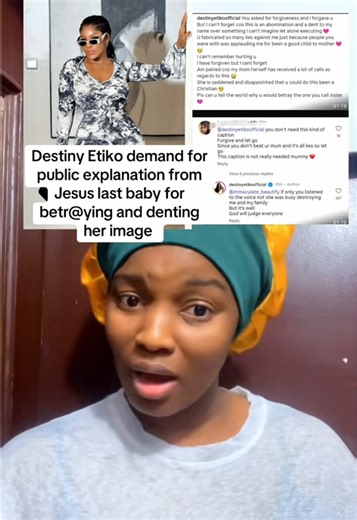 Destiny Etiko Addresses Betrayal: A Call to Jesus' Last Baby