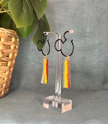 Mickey Mouse Dangle Drop Earrings - Etsy