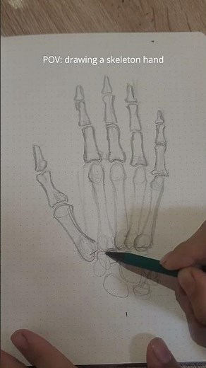 Drawing a Skeleton Hand | Realistic Bone Sketch #drawing #aestheic #art