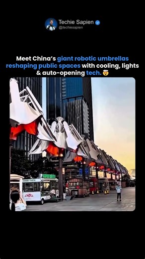 China’s Futuristic Membrane Umbrellas Are Redefining Public Spaces 🇨🇳✨