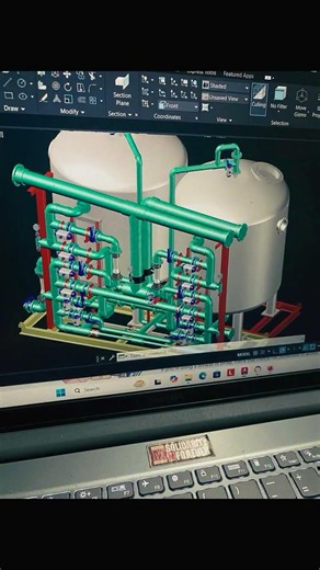 ⚙️ Mechanical CAD Design | AutoCAD 3D Plant & Piping Model #pipingdesign #MechanicalCAD #AutoCAD #3D
