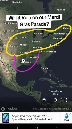 Will it Rain on our Mardi Gras Parade? #greenscreen #greenscreenvideo #fyp #winter #spring #weather