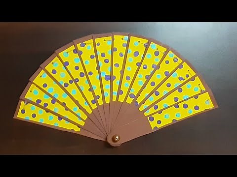Japanese fan | How to make a Japanese hand fan | No bamboo sticks required | Art Creative |