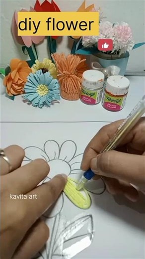 make a wool flower#art#craft#woolen craft#trending#viral#short video