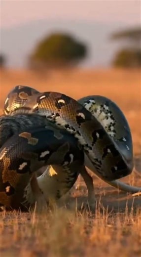 Will the python manage to swallow the jackal? Watch this epic showdown #wildlife #nature #snake