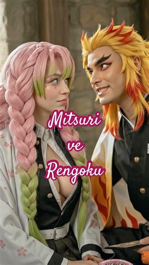 Rapunzel Mitsuri Kanroji Cosplay Yaptı! Prens Rengoku Oldu #mitsuri #rengoku #cosplay