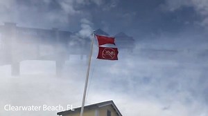 CLEARWATER BEACH CLOSED: The double red flags are flying today, it is not a beach day due to dangerous conditions, Clearwater officials say. Dangerous conditions have also closed the Skyway: https://bit.ly/2SeME2W | FOX 13 News - Tampa Bay