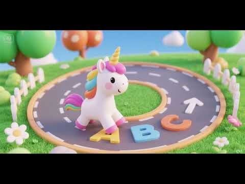 Unicorn U-Turns on the ABC Track | Magical ABC Song for Kids