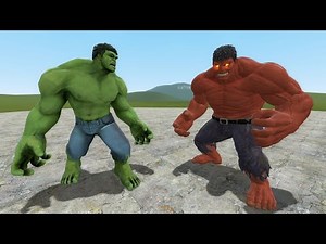 HULK vs RED HULK!! Garry's Mod
