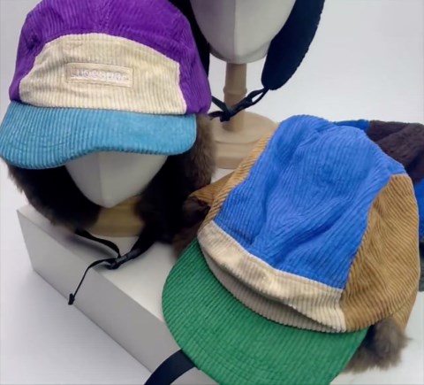 Unisex Winter Bomber Cap With Ear Protection – Color Block Fleece Warm Cycling Hat – Retro Outdoor Cold Weather Baseball Trapper Hat - Etsy