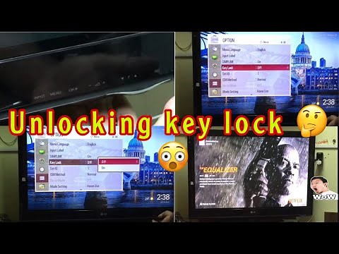 Unlock tv key lock using any remote. wait what?