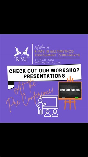 Rorschach Performance Assessment System®️ on Instagram: "🚀 We're looking forward to the 3rd Annual R-PAS in Multimethod Assessment Conference, happening July 16-18, 2026, in Washington, D.C.! Check out our workshop presentations on July 16th (3 CEs): 👉 Workshop 1: In-Depth Coding and Interpretation of a Complex Child Case Presenters: Leighko Toyoshima Yap, Psy.D., Maarten Vanhoyland, BTP, & Jessica Lipkind, Psy.D. 👉 Workshop 2: Neuropsychological Rorschach (R-PAS) Assessment: Empirical Resear