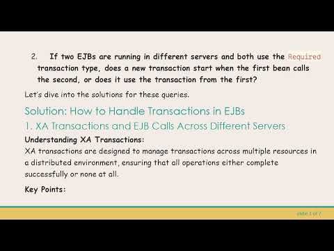 Understanding XA Transactions and EJB Calls Across Different Servers