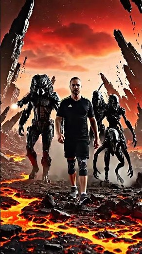 fun with gemini AI predator me and aliens haha