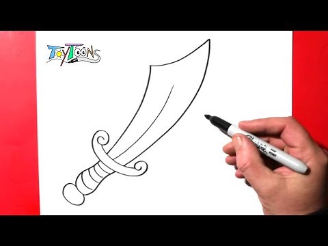 How to Draw a Pirate Sword | Easy Step by Step Drawing Guide Tutorial