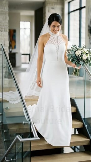 Modern Bridal Glow 👰✨ | Elegant White Wedding Dress | Eternal Bridal Couture