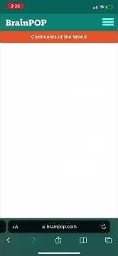 Continents of the world brainpop quiz