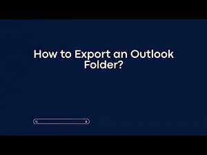 How to Export an Outlook Folder?