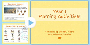 Year 1 Morning Activities PowerPoint