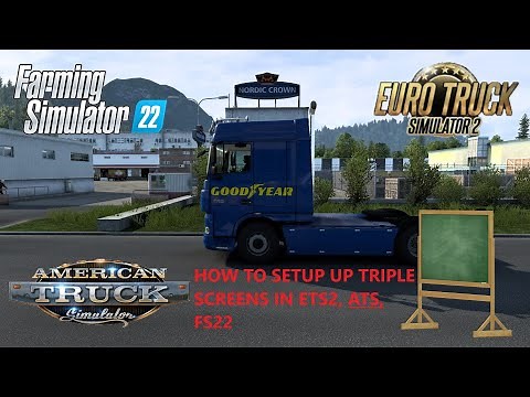 How to setup Triple screen mode in #FS22,#ETS2,#ATS and all games