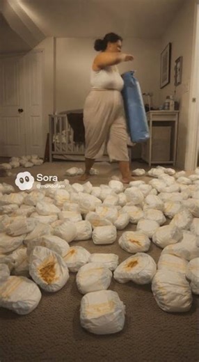 I have all these poop pampers all over my room