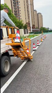 15K views | Smart Road Cone Machine!  #RoadSafety #ConstructionTools #SmartMachine #TrafficControl #WorkZone | MK Art | Facebook